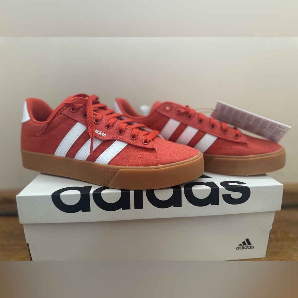 NWT - Adidas Daily 3.0 - Red with gum soles